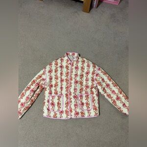 Amazon Pink Floral Puffer Jacket